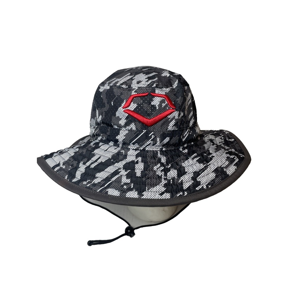 EvoShield Bucket Hat Stitched Logo Black & White Camo Sun Hat
